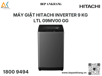Máy giặt cửa trên Hitachi Inverter 9 Kg LTL 09MV00 GG